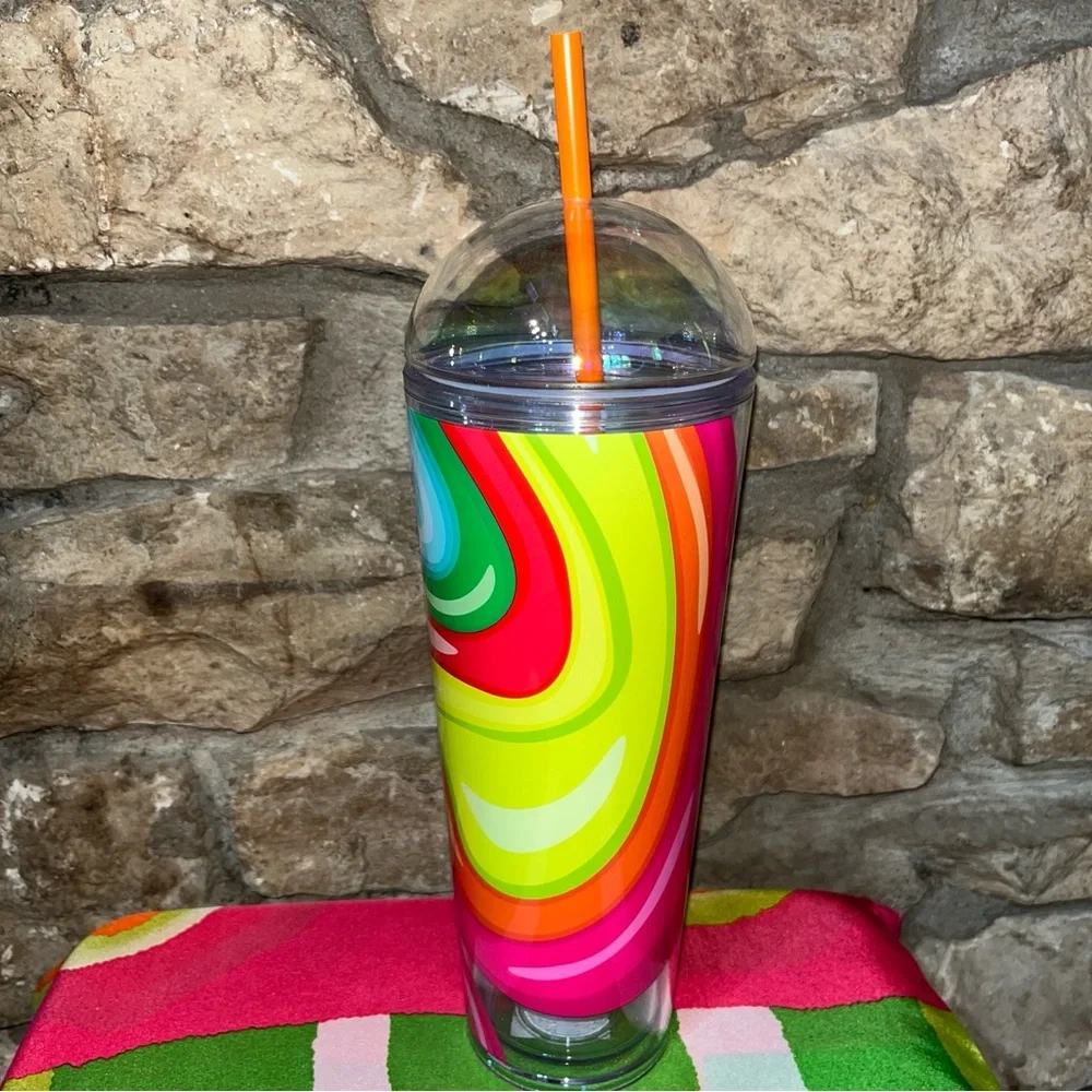 STARBUCKS Limited 2025 Summer Collection 24oz 710 ML Cold Cup w Lid & Straw NWT